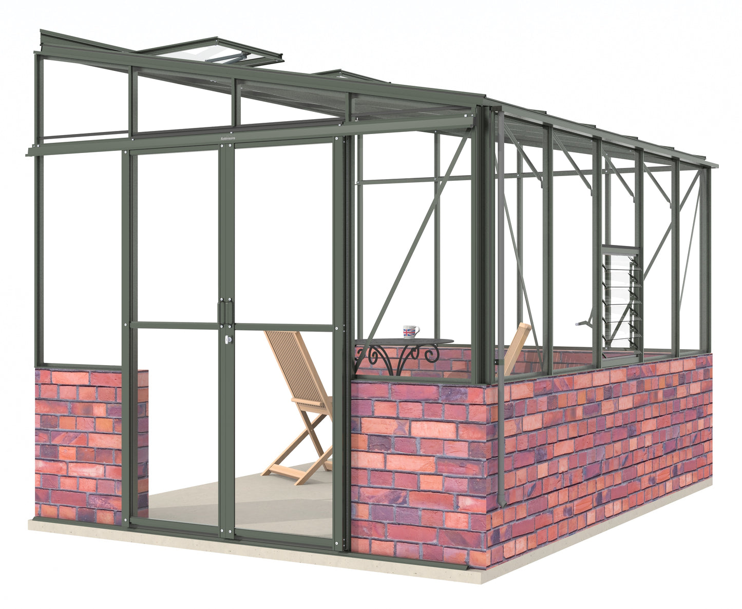 Robinsons 8ft wide LEAN-TO Dwarf Wall