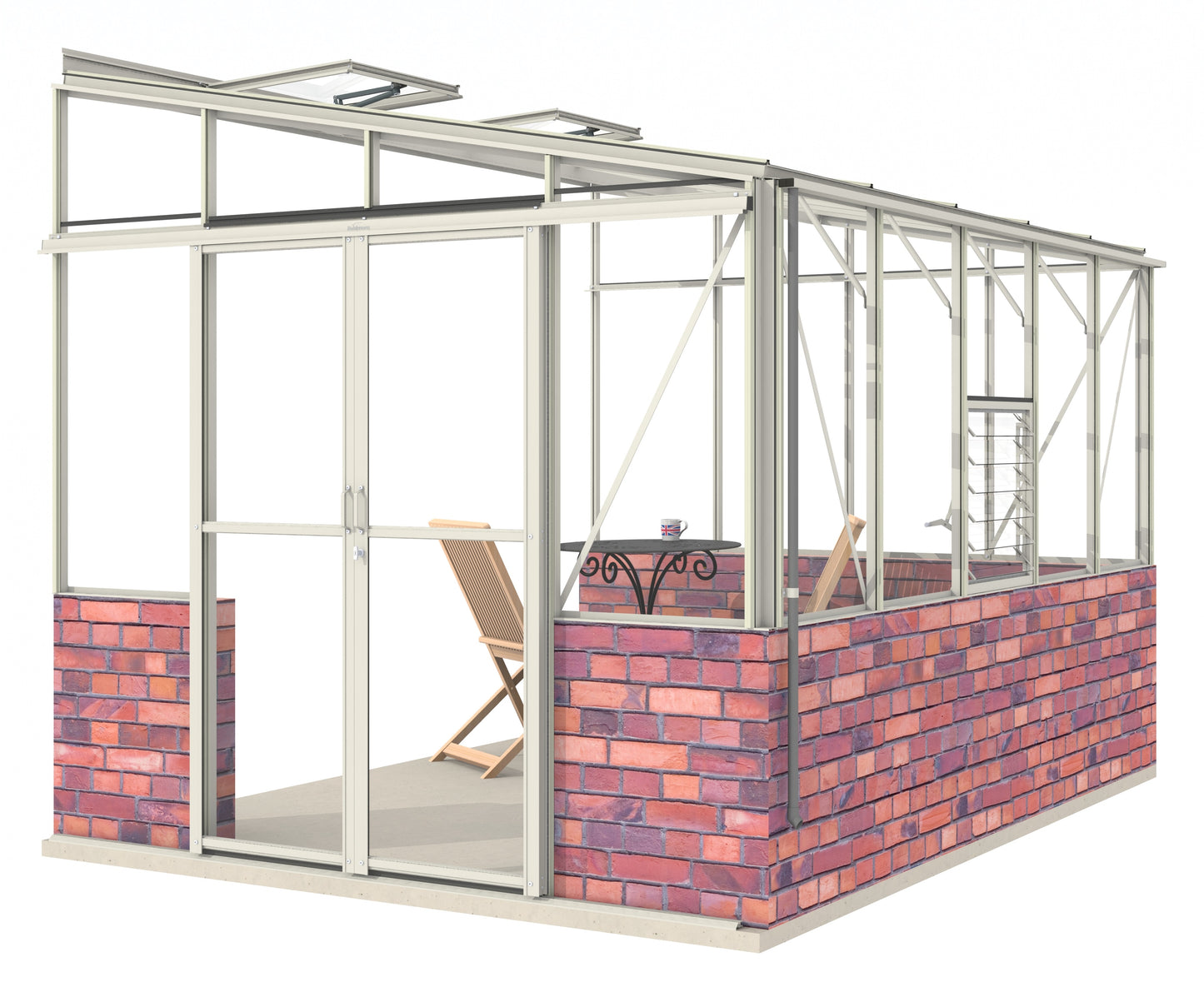Robinsons 8ft wide LEAN-TO Dwarf Wall