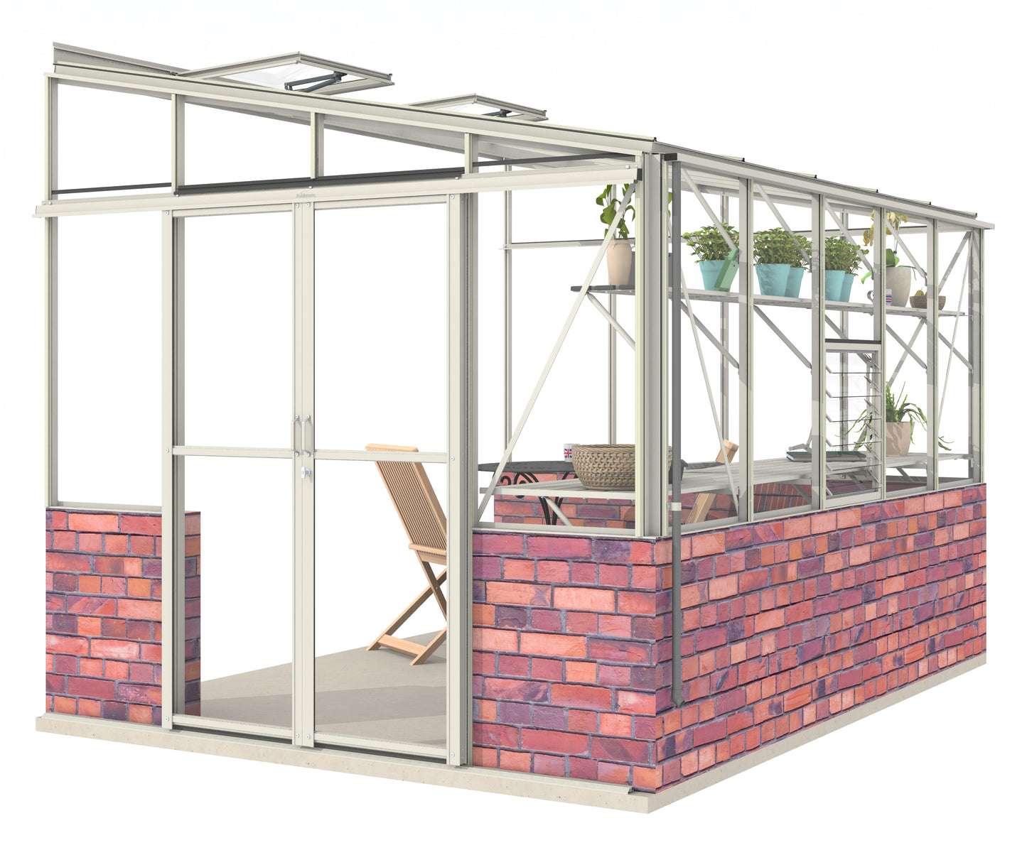 Robinsons 8ft wide LEAN-TO Dwarf Wall