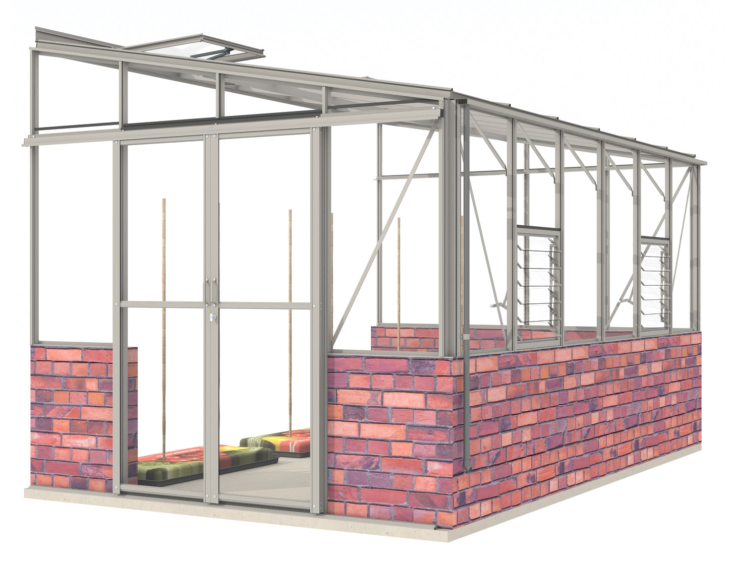 Robinsons 8ft wide LEAN-TO Dwarf Wall