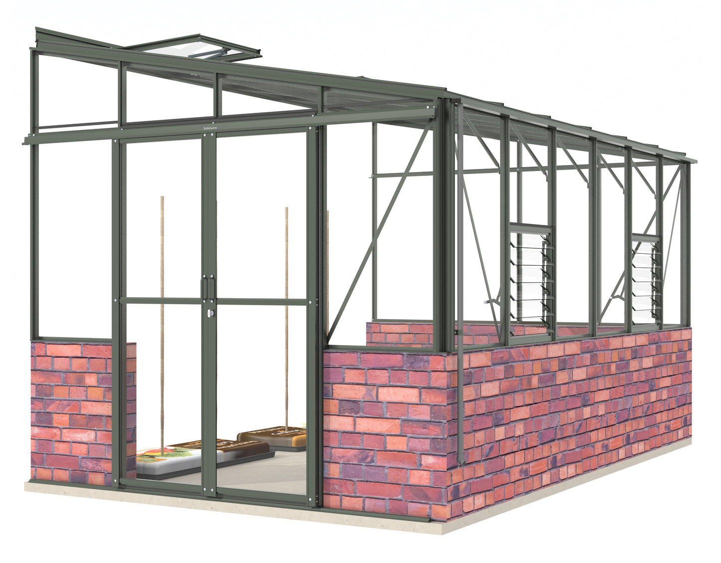 Robinsons 8ft wide LEAN-TO Dwarf Wall