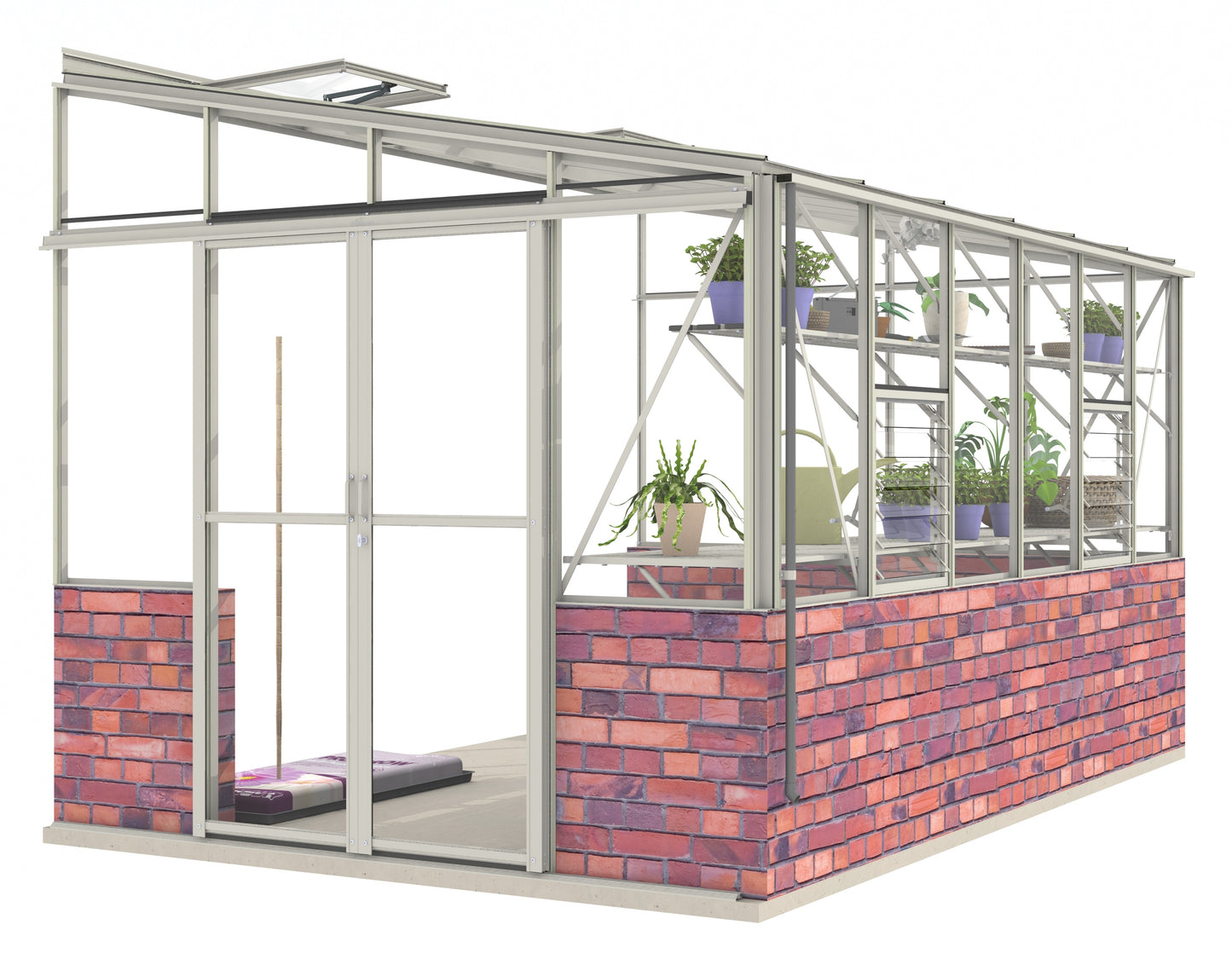 Robinsons 8ft wide LEAN-TO Dwarf Wall