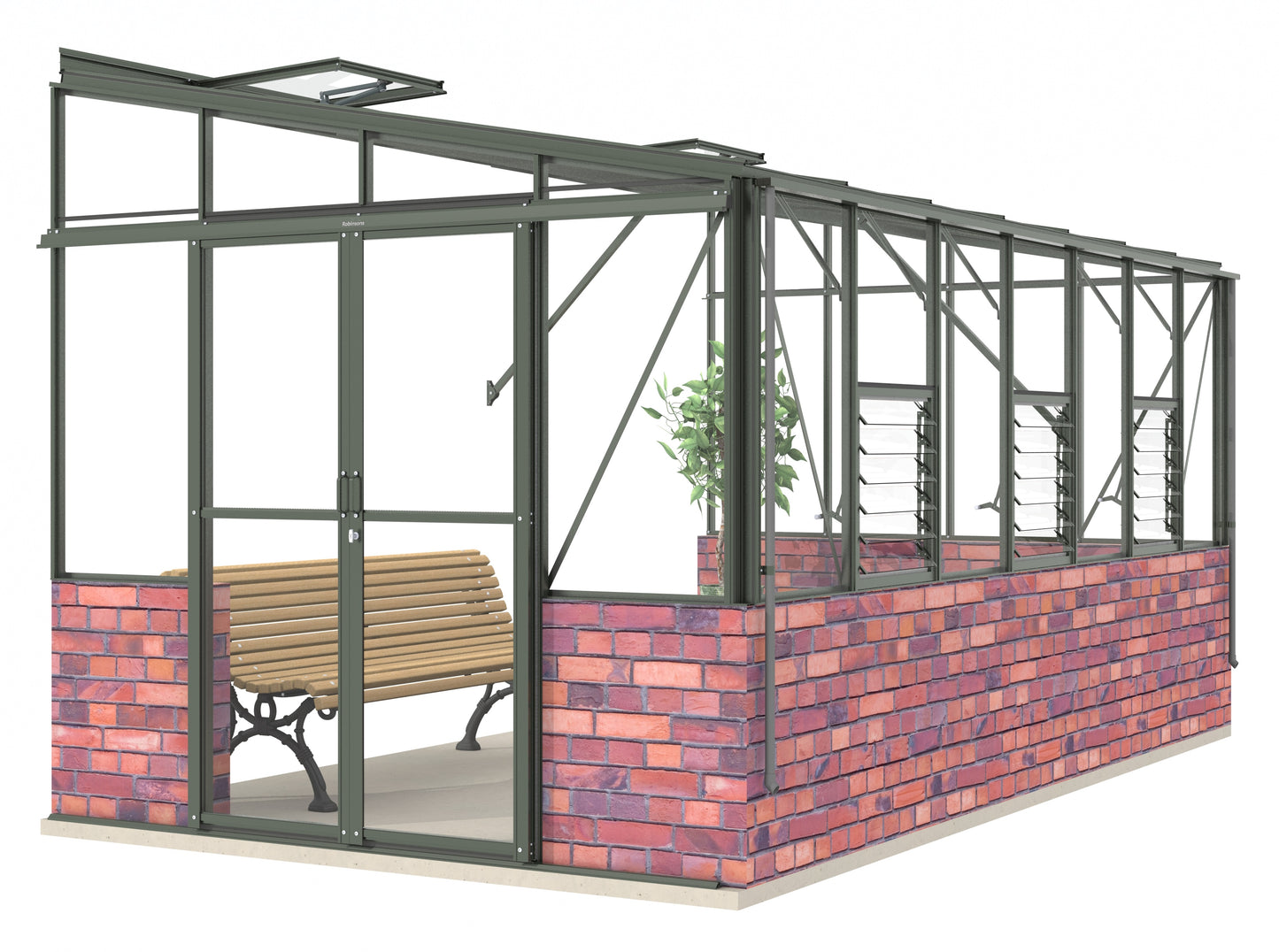 Robinsons 8ft wide LEAN-TO Dwarf Wall