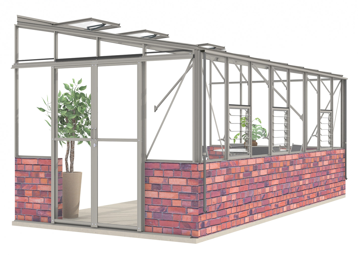 Robinsons 8ft wide LEAN-TO Dwarf Wall