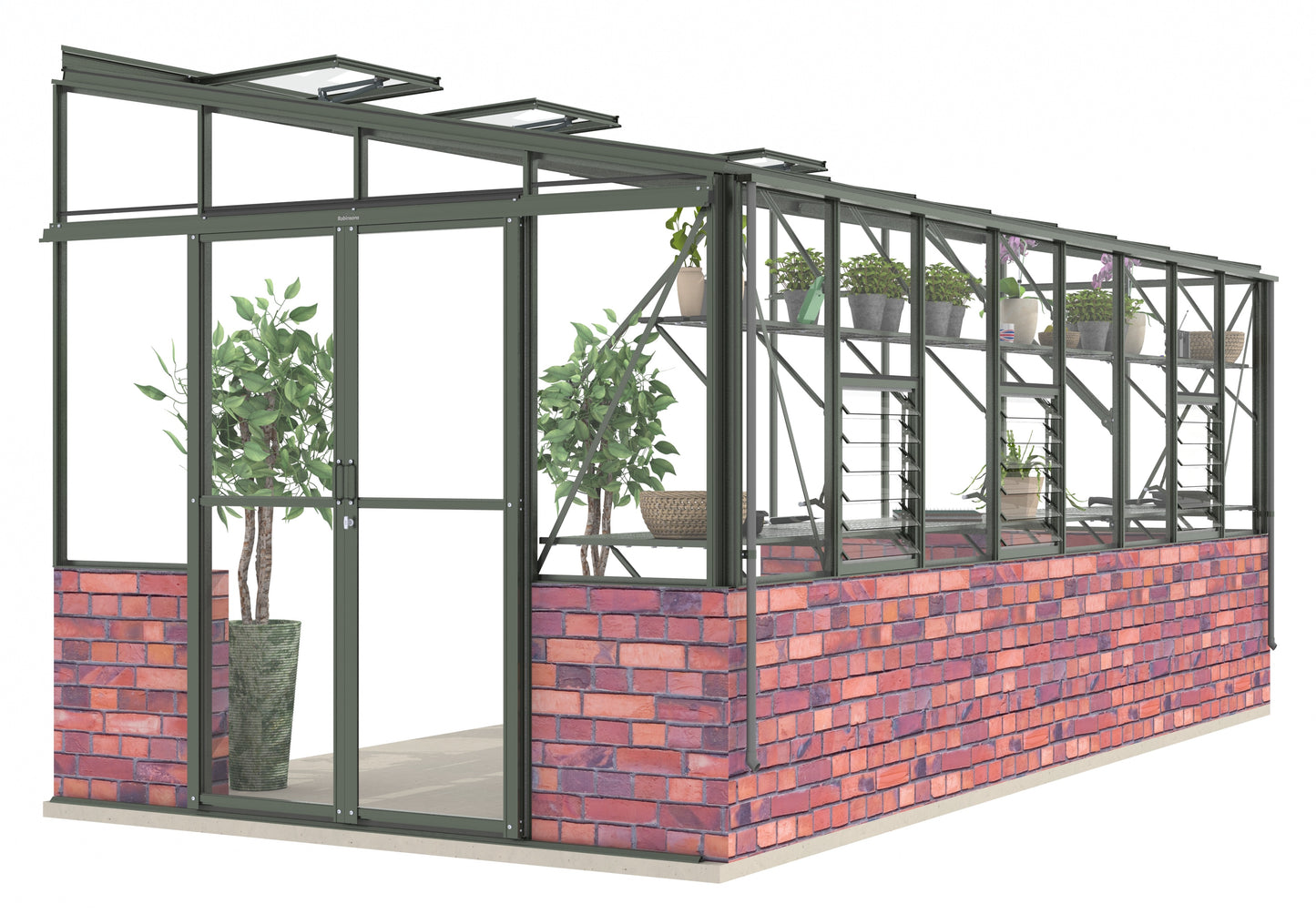 Robinsons 8ft wide LEAN-TO Dwarf Wall