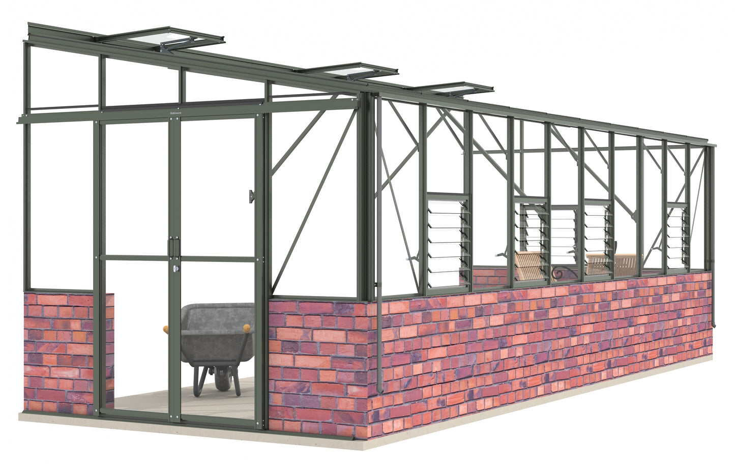 Robinsons 8ft wide LEAN-TO Dwarf Wall