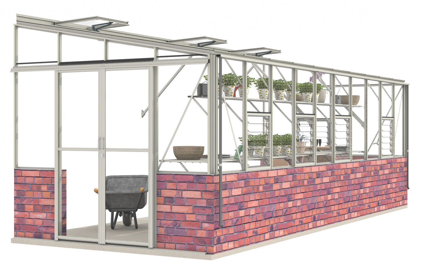 Robinsons 8ft wide LEAN-TO Dwarf Wall