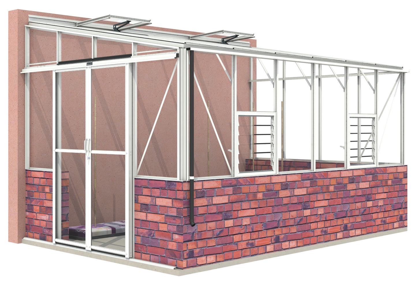 Robinsons 8ft wide LEAN-TO Dwarf Wall