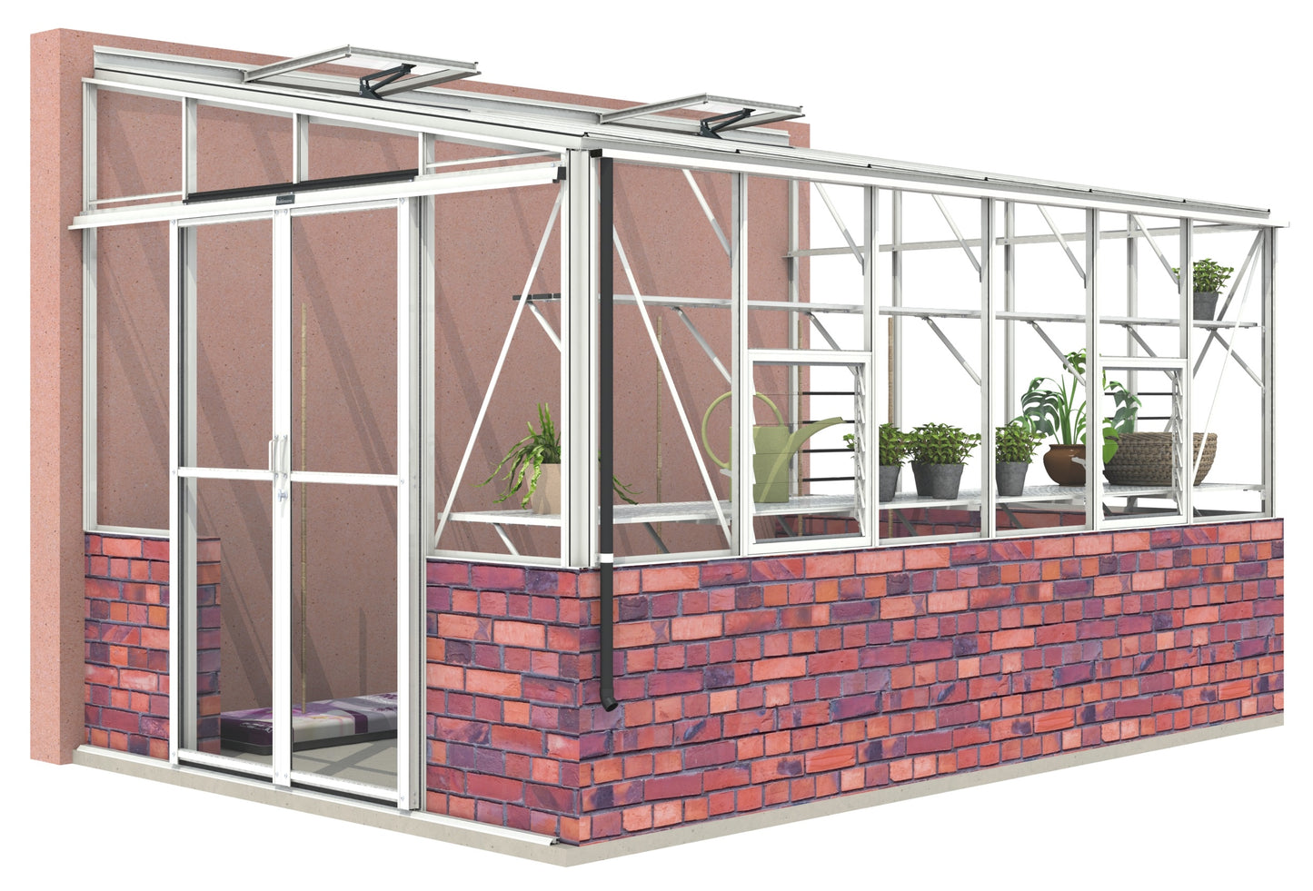 Robinsons 8ft wide LEAN-TO Dwarf Wall
