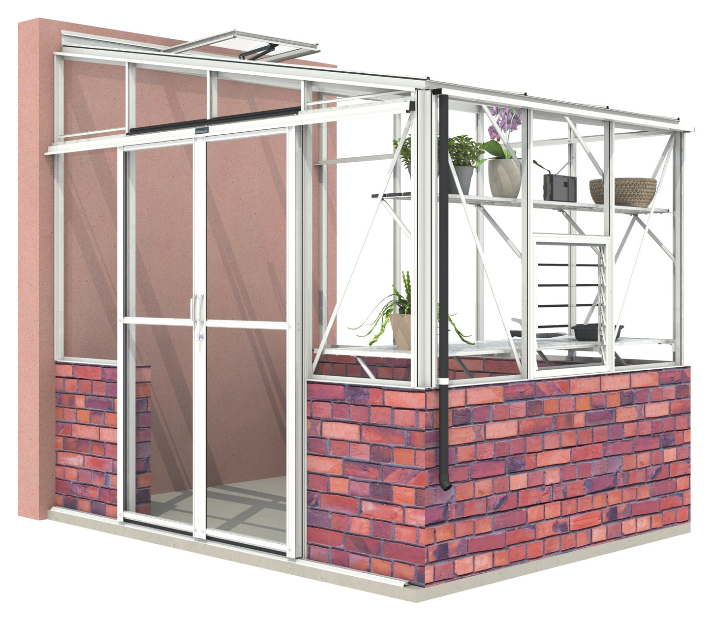 Robinsons 8ft wide LEAN-TO Dwarf Wall