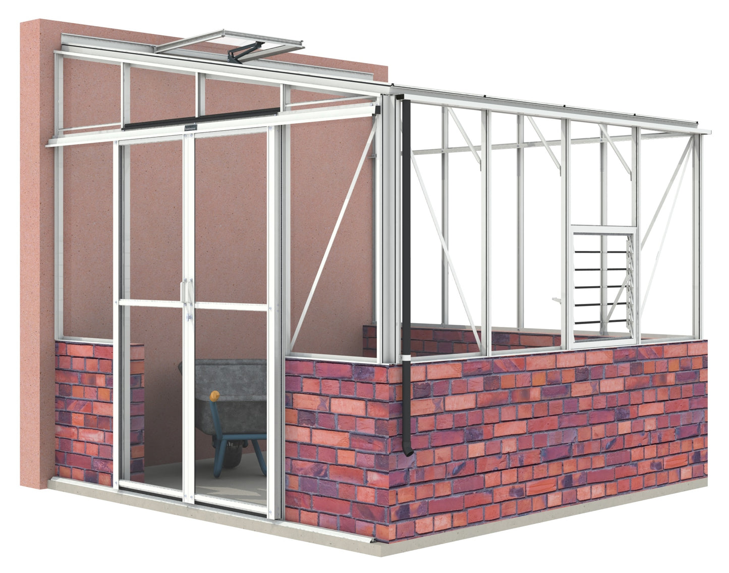 Robinsons 8ft wide LEAN-TO Dwarf Wall