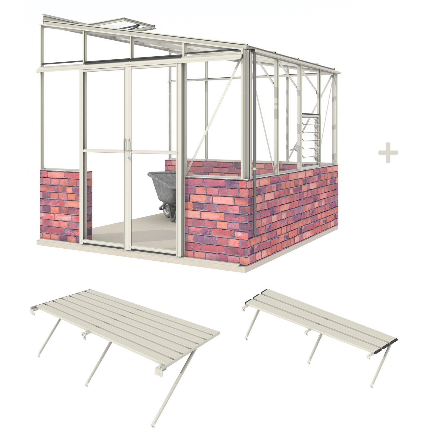 Robinsons 8ft wide LEAN-TO Dwarf Wall